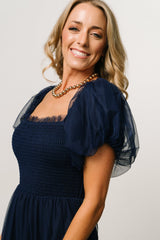 Liv Tulle Midi Dress | Navy