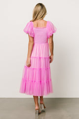 Liv Tulle Midi Dress | Pink