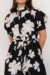 Loewe Button Dress | Black + Off White Floral