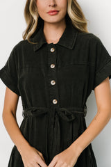 Logan Button Up Dress | Black