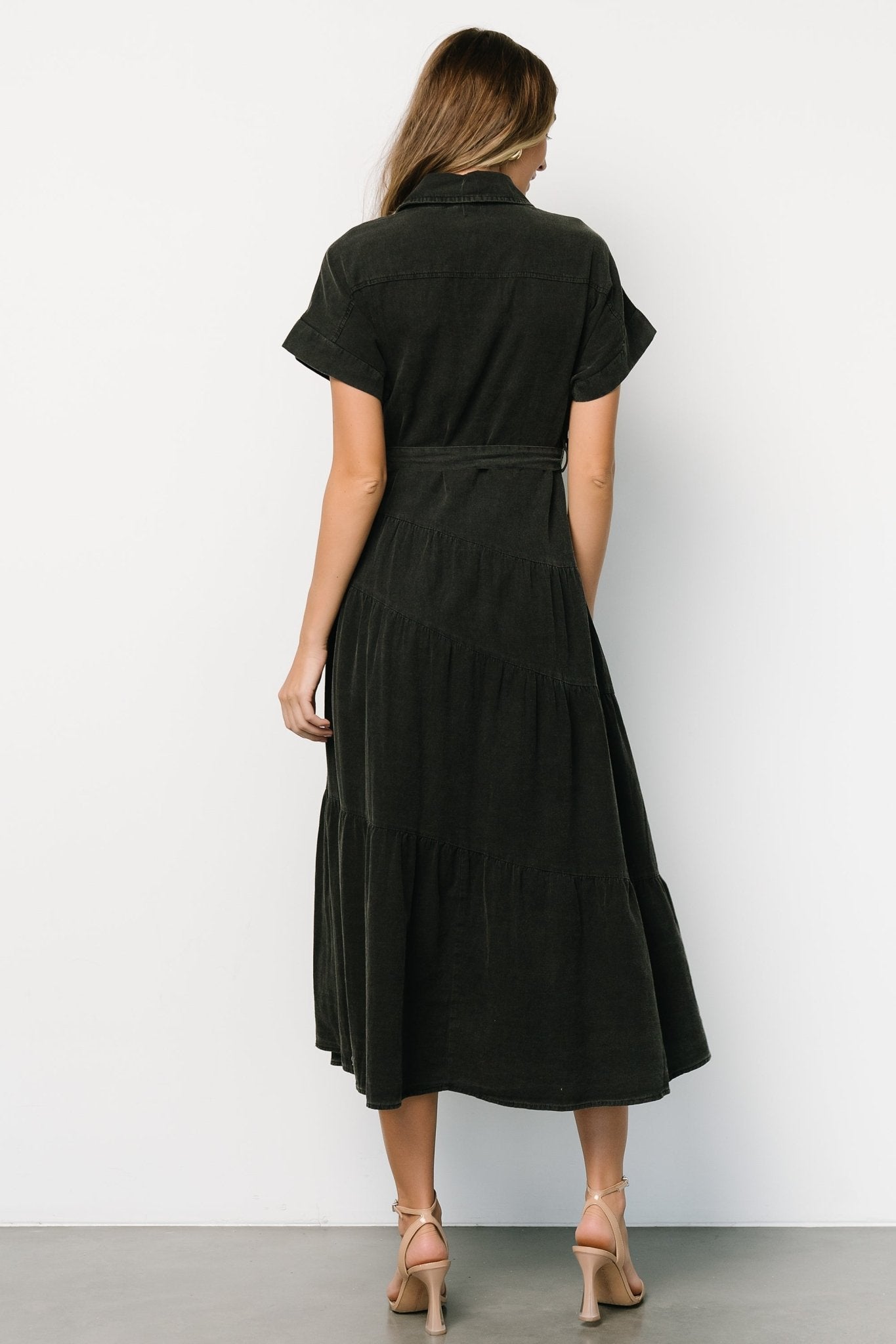 Logan Button Up Dress | Black
