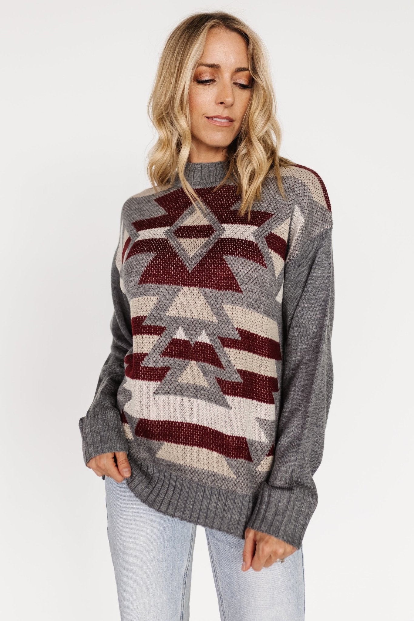 Lolo Knit Sweater | Gray Multi