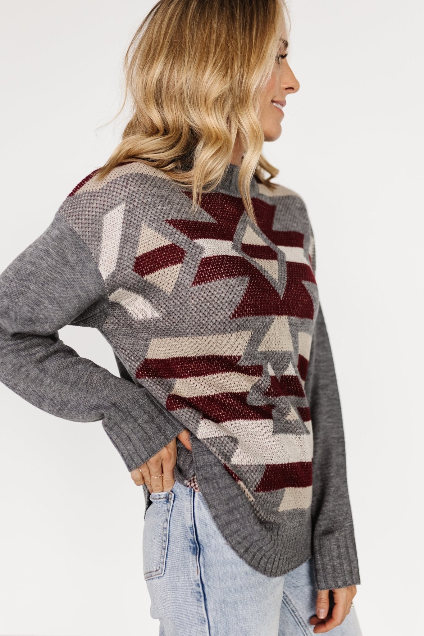 Lolo Knit Sweater | Gray Multi
