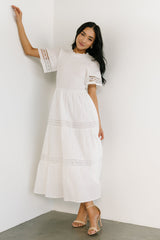 Loveland Geo Lace Maxi Dress | Off White