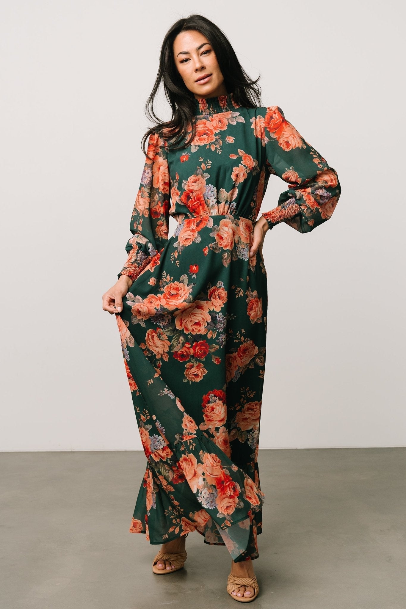 Luciana Maxi Dress | Green Multi