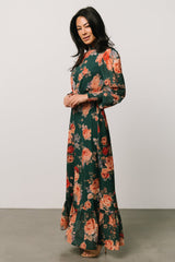 Luciana Maxi Dress | Green Multi
