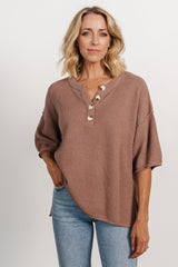 Maddock Knit Top | Mocha