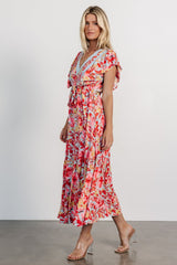 Maggie Maxi Dress | Blue + Coral Multi