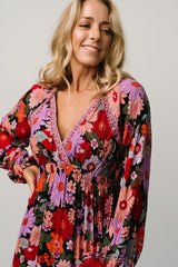 Malena Maxi Dress | Black Multi