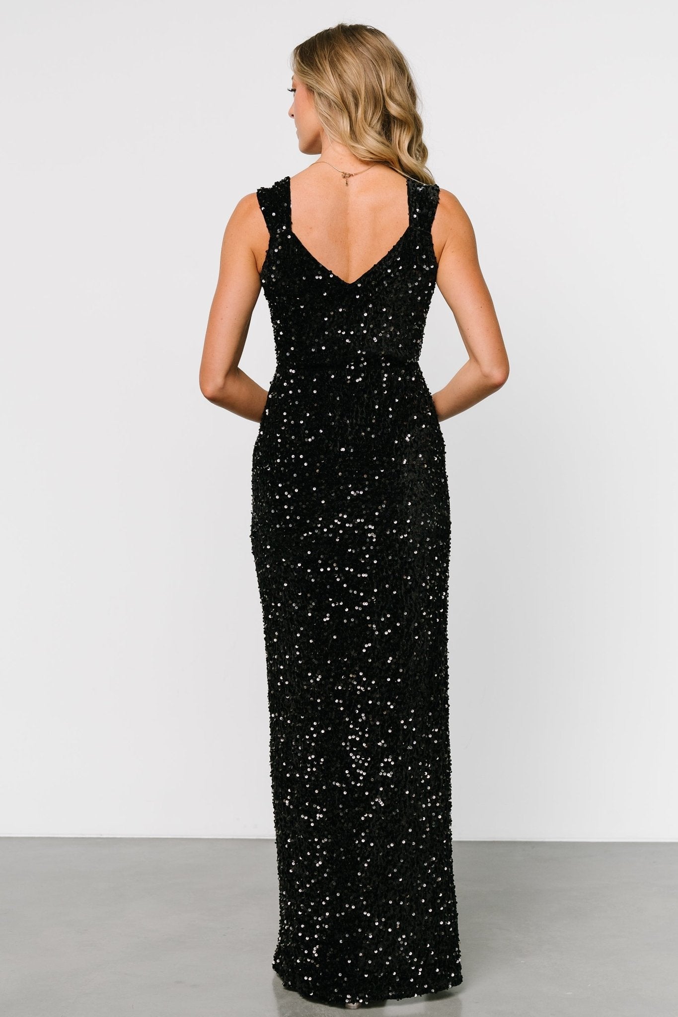 Marilyn Sequin Maxi Gown | Black