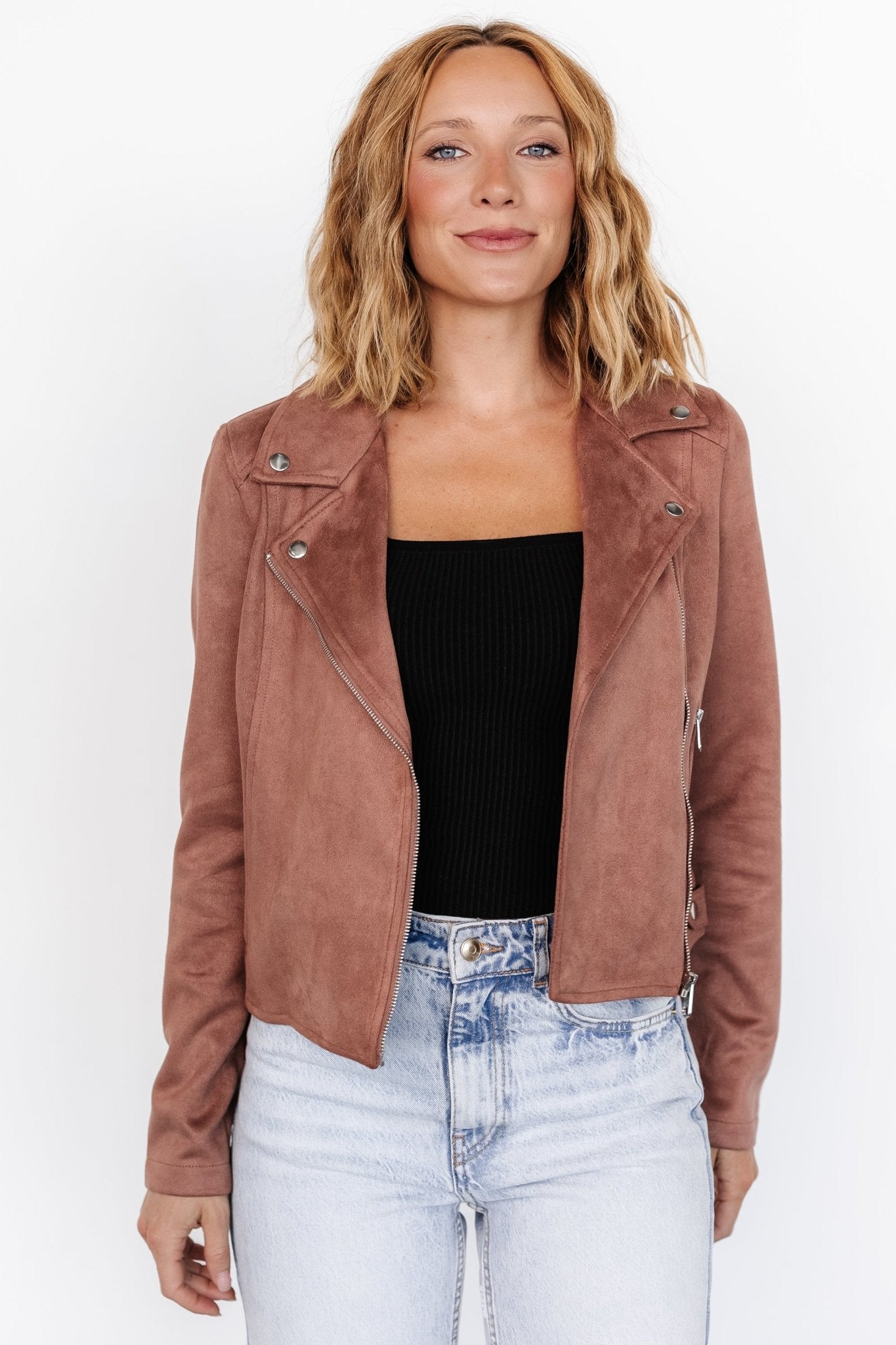 Marisa Faux Suede Jacket | Dusty Clove