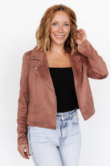 Marisa Faux Suede Jacket | Dusty Clove