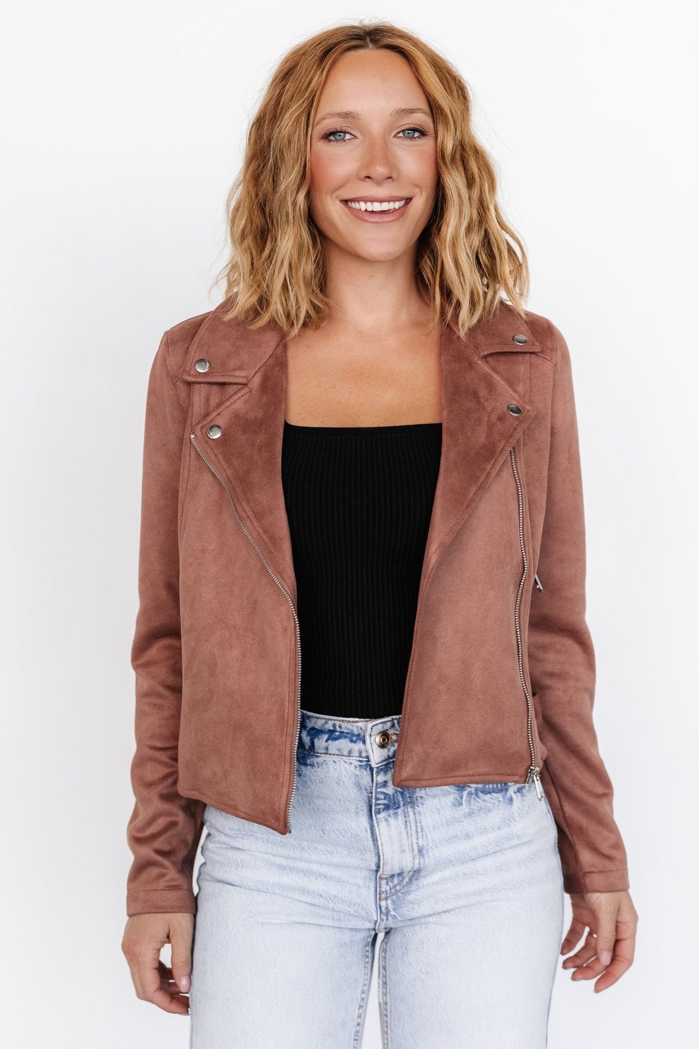 Marisa Faux Suede Jacket | Dusty Clove