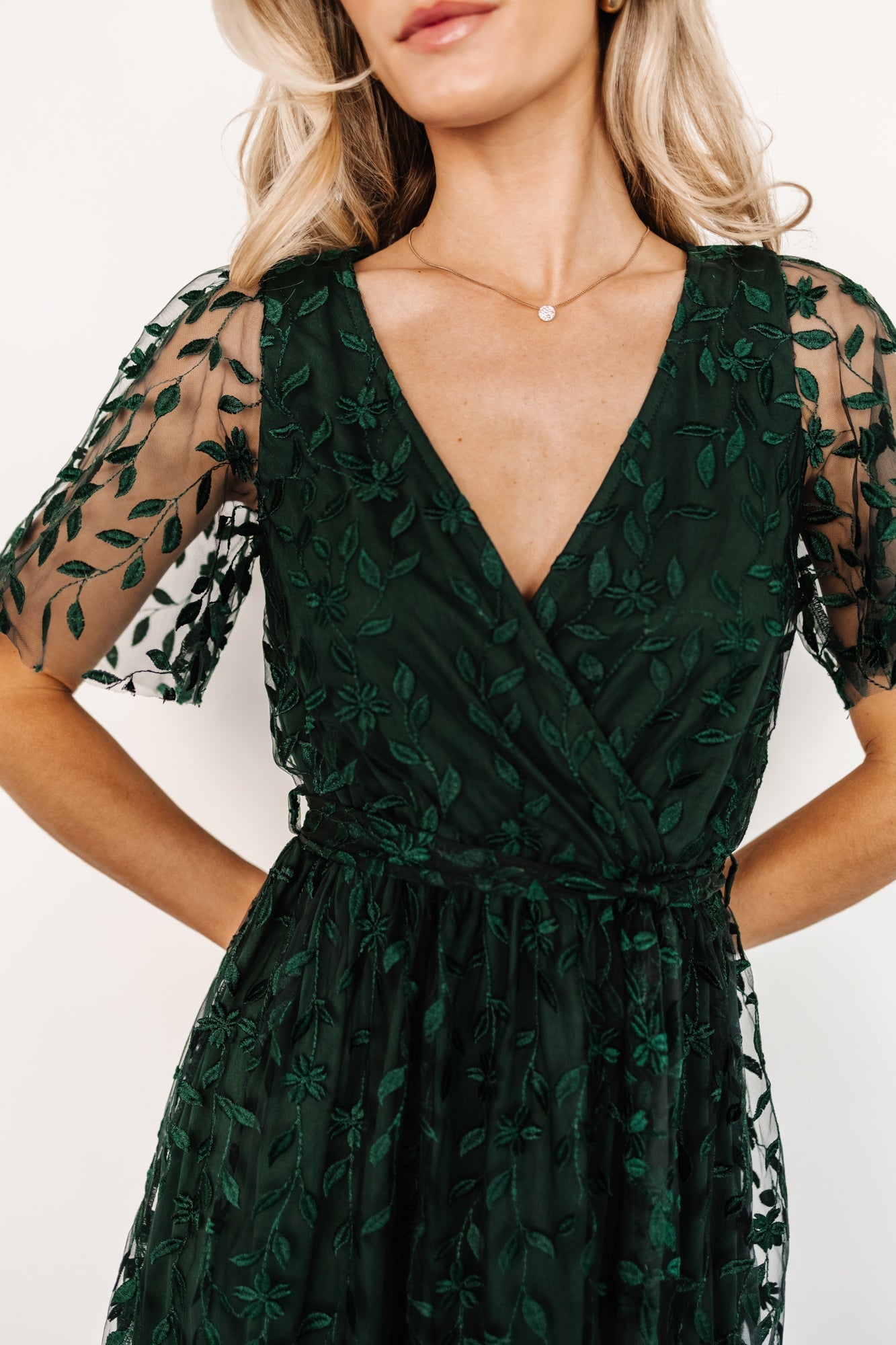 Marseille Embossed Maxi Dress | Green