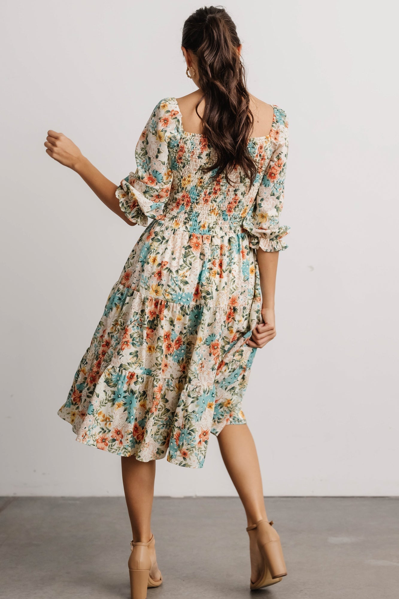 Marta Smocked Midi Dress | Summer Floral
