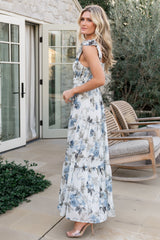Martina Maxi Dress | Light Blue Floral