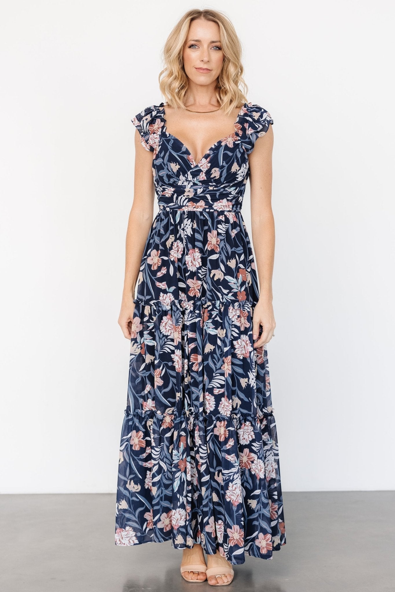 Martina Maxi Dress | Navy Multi