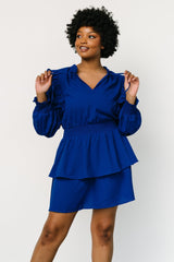 Maylee Tiered Short Dress | Cobalt