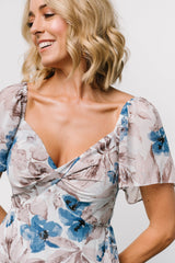 Melinda Midi Dress | Blue Floral