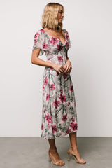 Melinda Midi Dress | Pink Floral