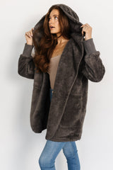 Melrose Teddy Jacket | Dark Gray