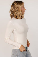 Menka Ribbed Top | Ivory