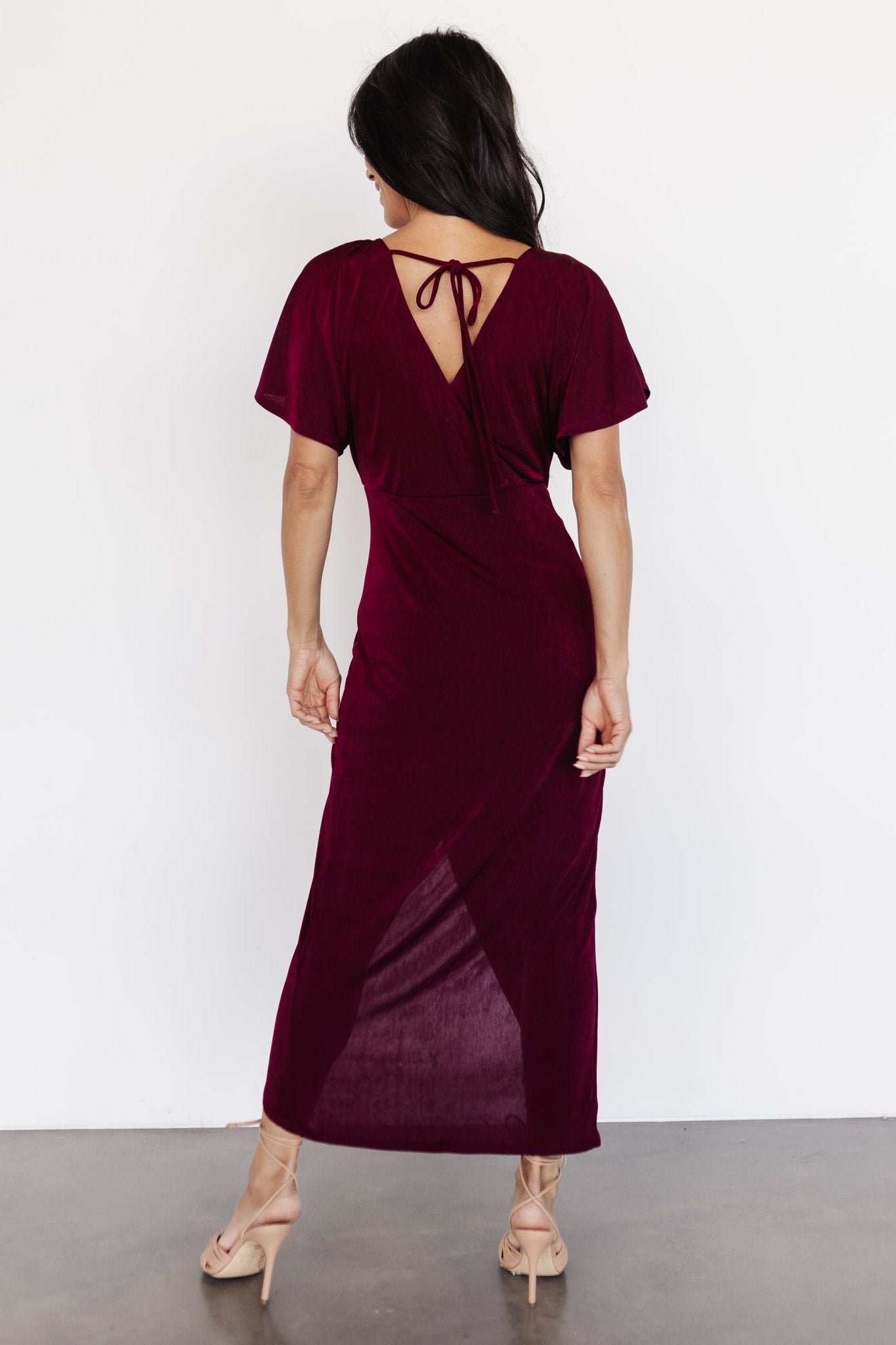 Mercy Midi Dress | Burgundy