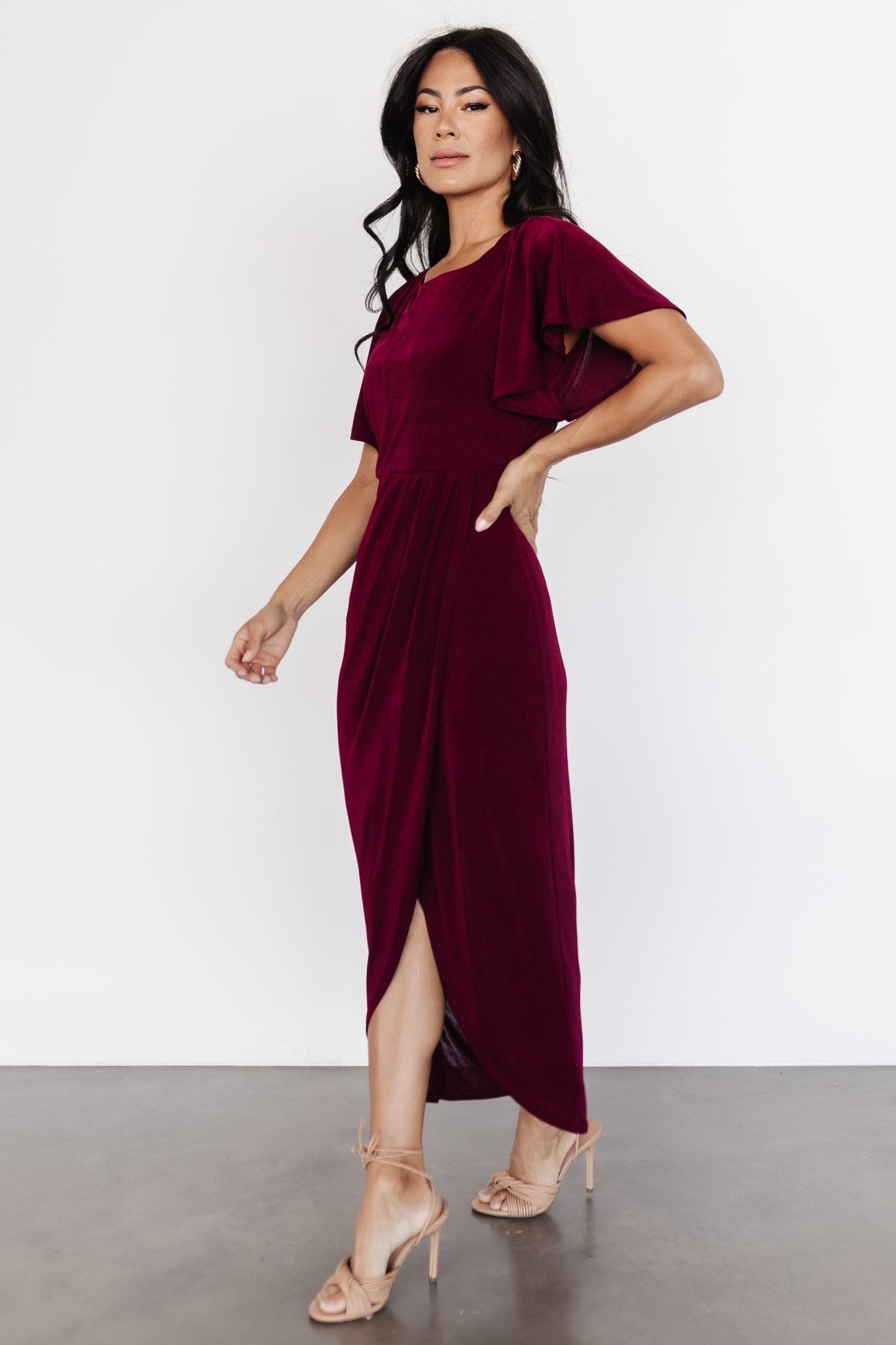 Mercy Midi Dress | Burgundy