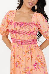Mesa Smocked Dress | Coral Multi