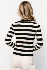 Milwaukee Striped Sweater | Black + Ivory