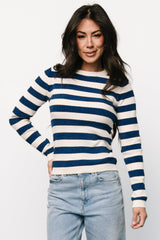 Milwaukee Striped Sweater | Blue + Ivory