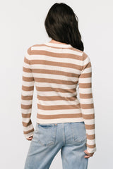 Milwaukee Striped Sweater | Camel + Ivory