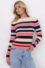 Milwaukee Striped Sweater | Coral Multi