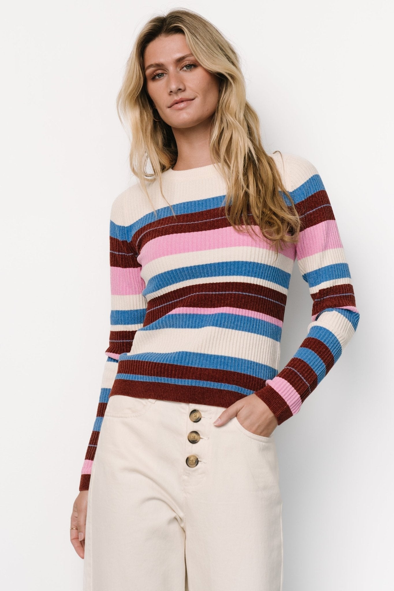 Milwaukee Striped Sweater | Orchid Multi
