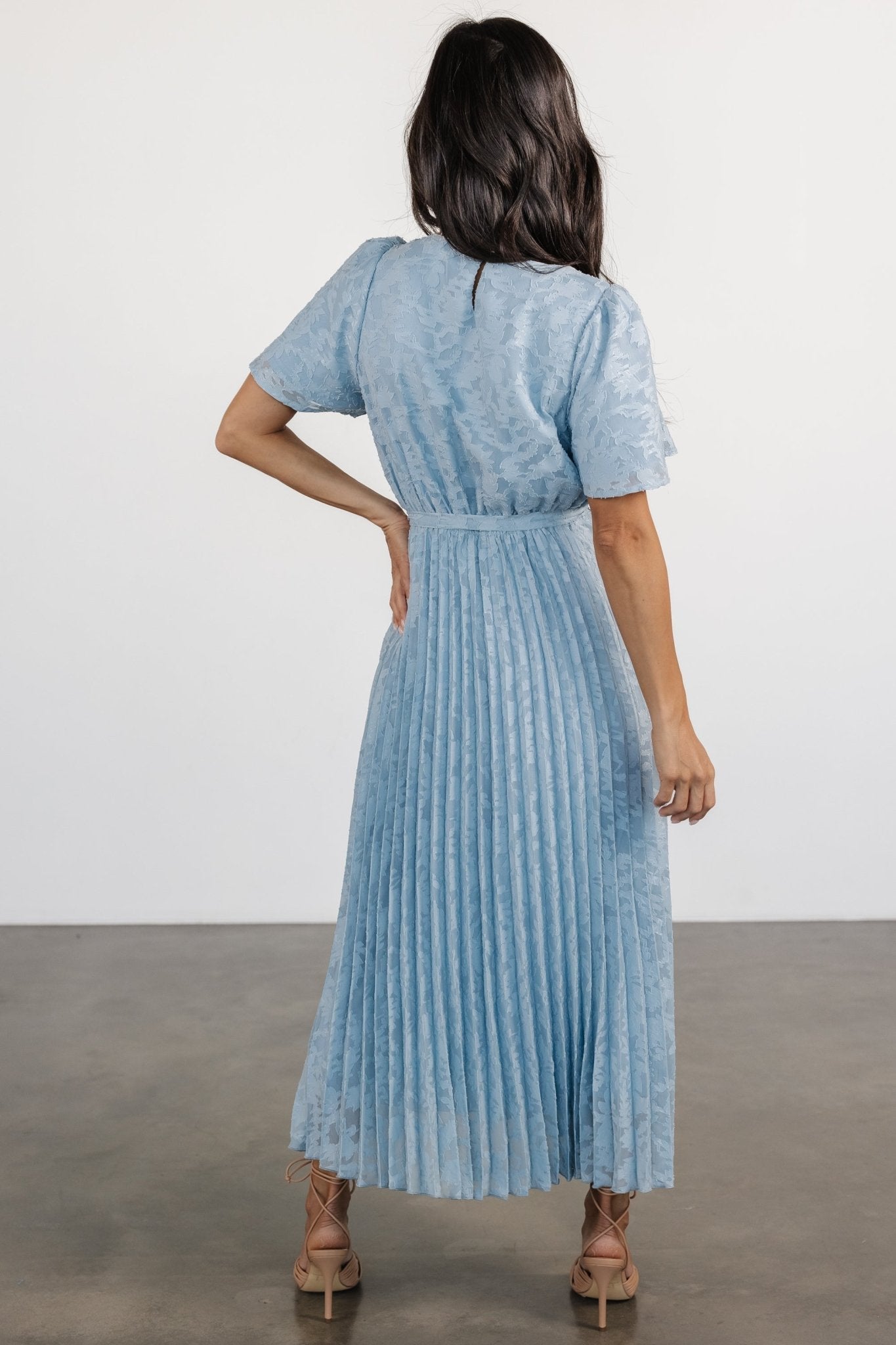Mindy Pleated Dress | Light Blue