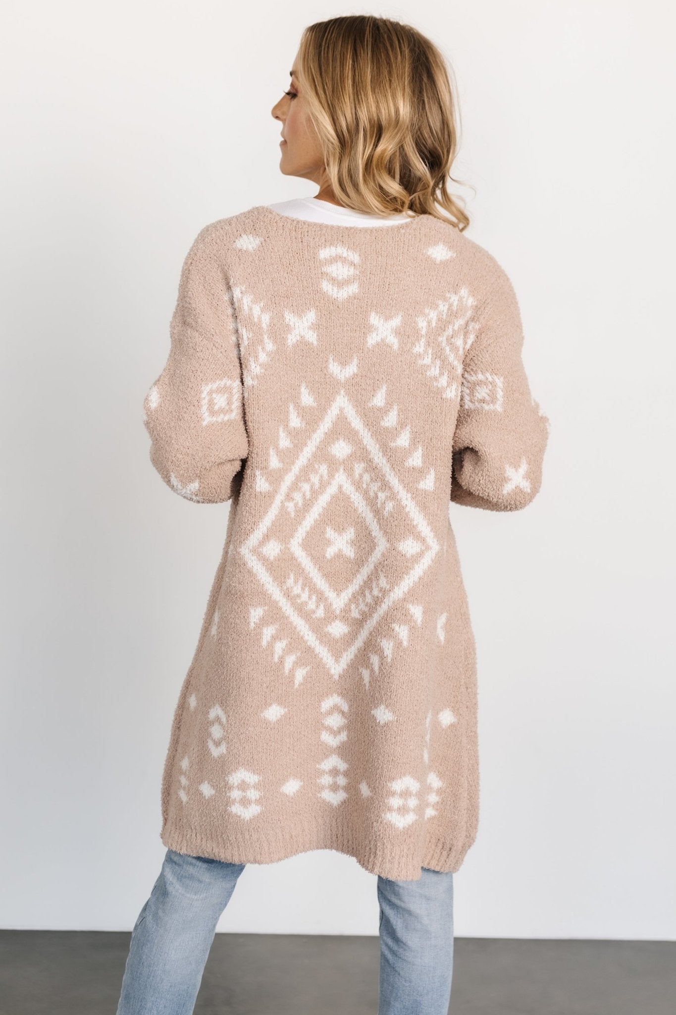 Missoula Oversized Cardigan | Sand + Off White