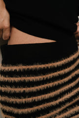 Mitzi Knit Midi Skirt | Black + Camel