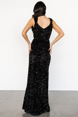 Monroe Sequin Gown | Black