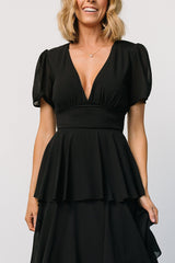 Montaigne Ruffle Maxi Dress | Black