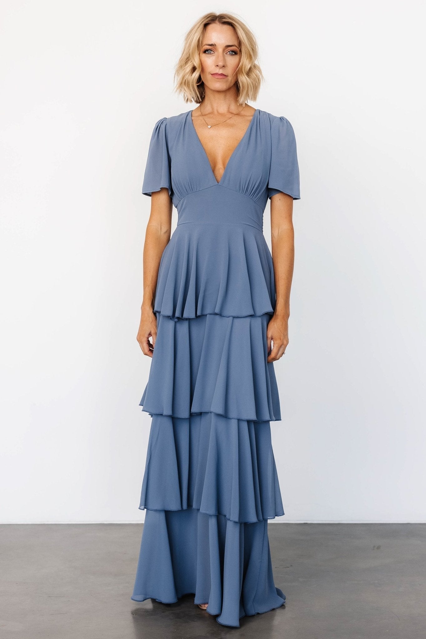 Montaigne Ruffle Maxi Dress | Whisper Blue