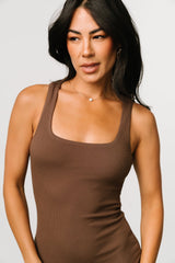Moore Ribbed Tank Midi Dress | Coffee