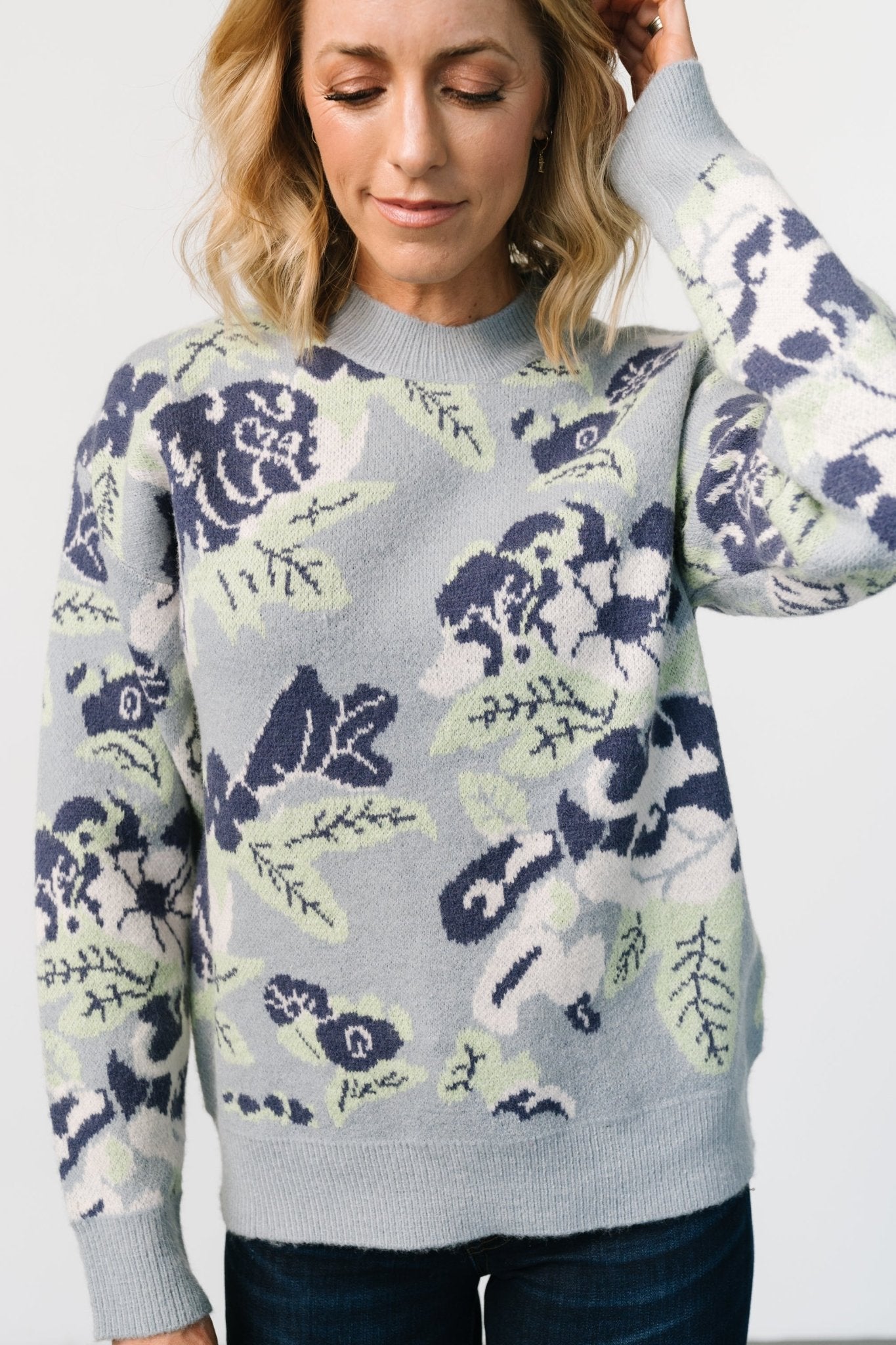 Munich Sweater | Light Blue Multi