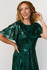 Muse Sequin Maxi Dress | Emerald