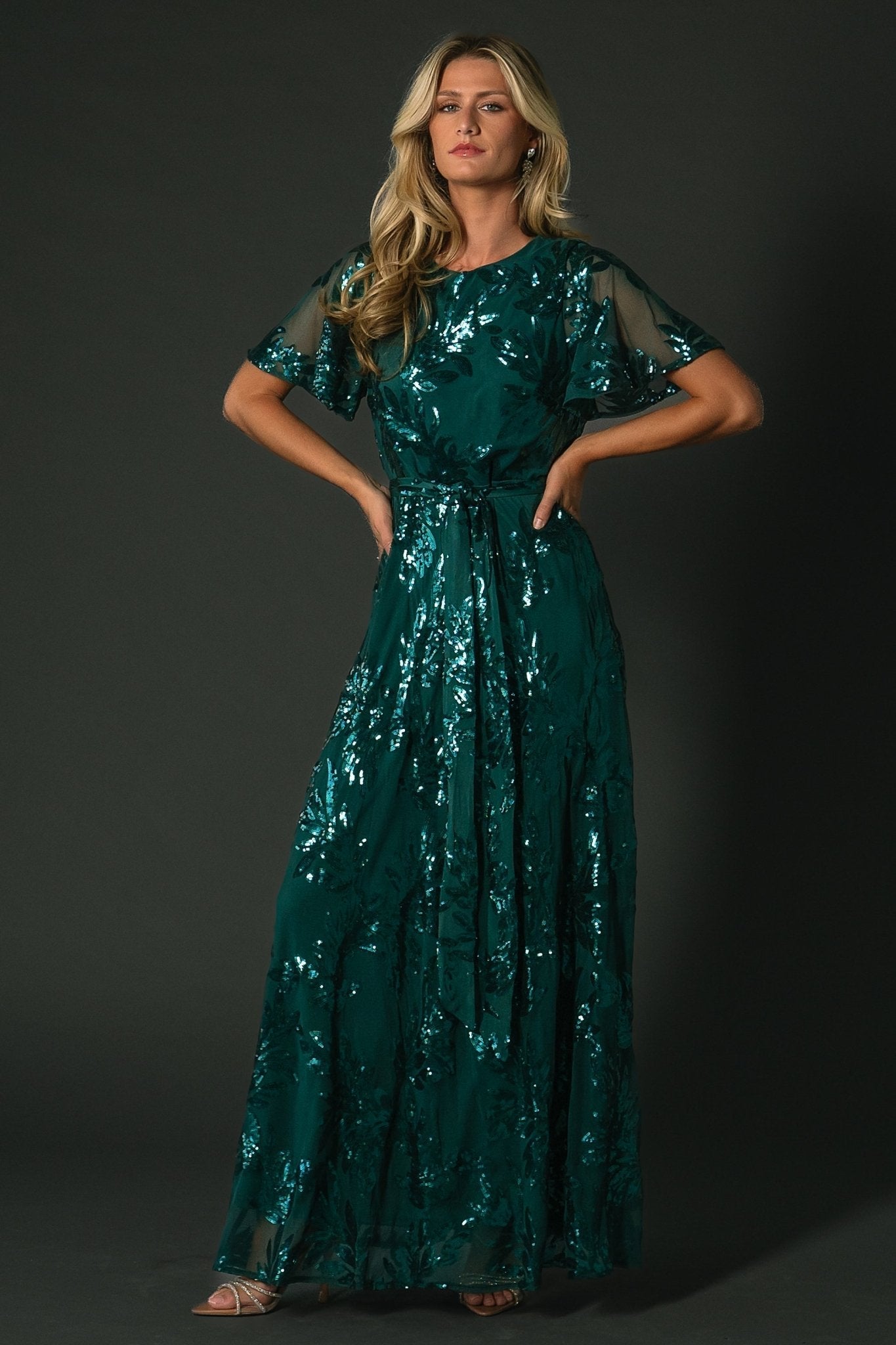 Muse Sequin Maxi Dress | Emerald