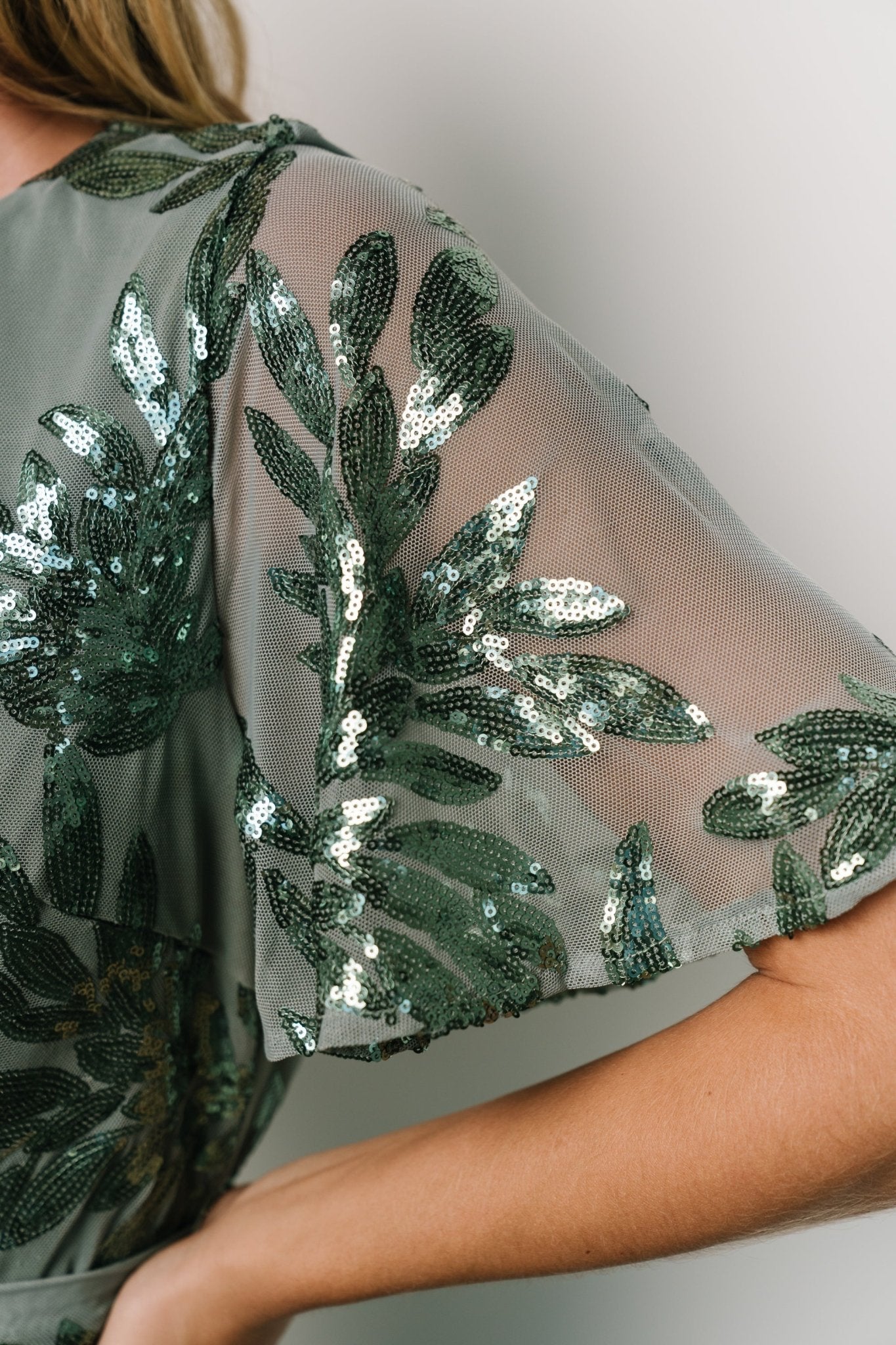 Muse Sequin Maxi Dress | Eucalyptus