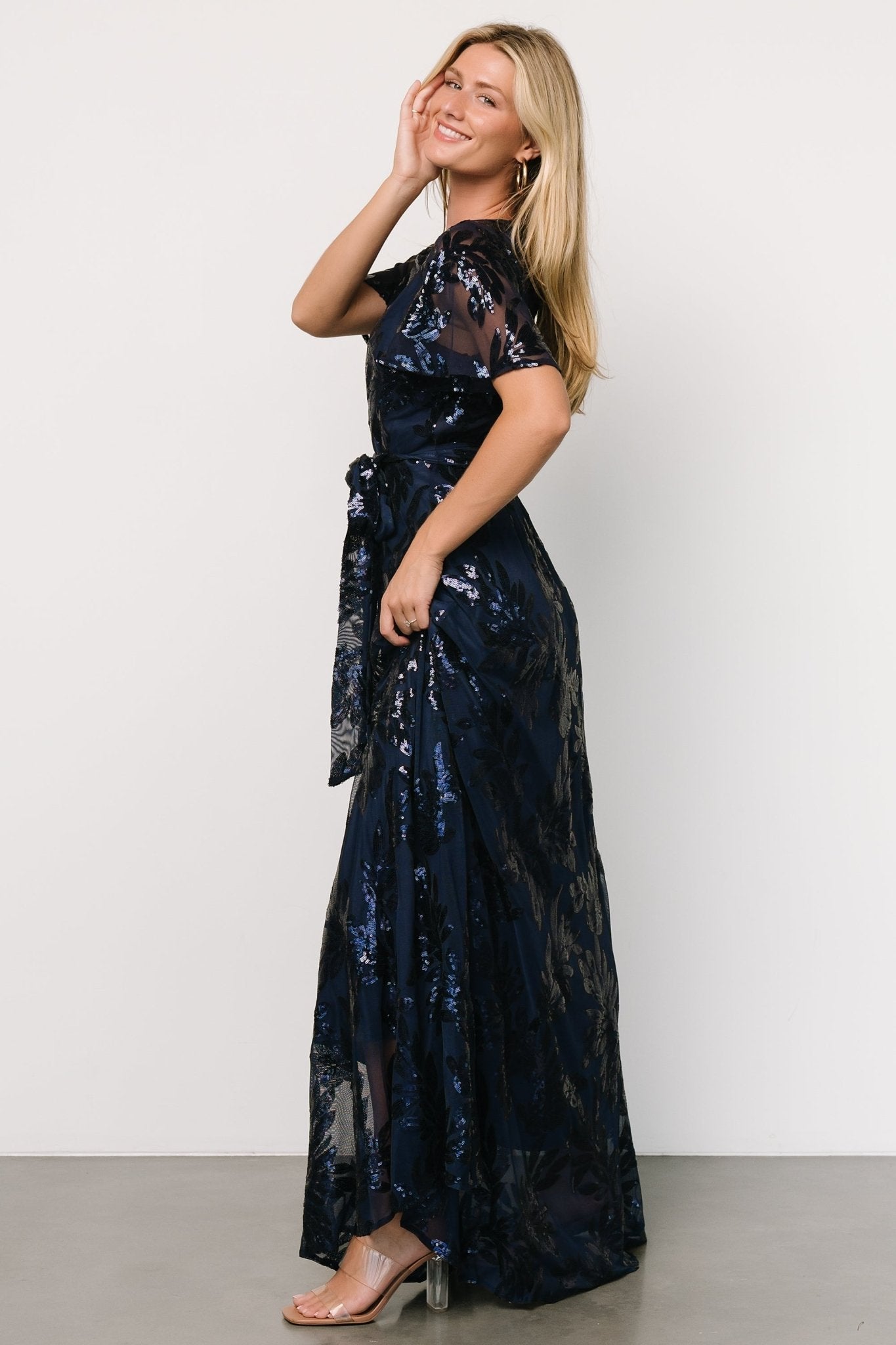 Muse Sequin Maxi Dress | Navy