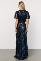 Muse Sequin Maxi Dress | Navy