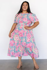 Myers Dress | Blue + Pink Floral