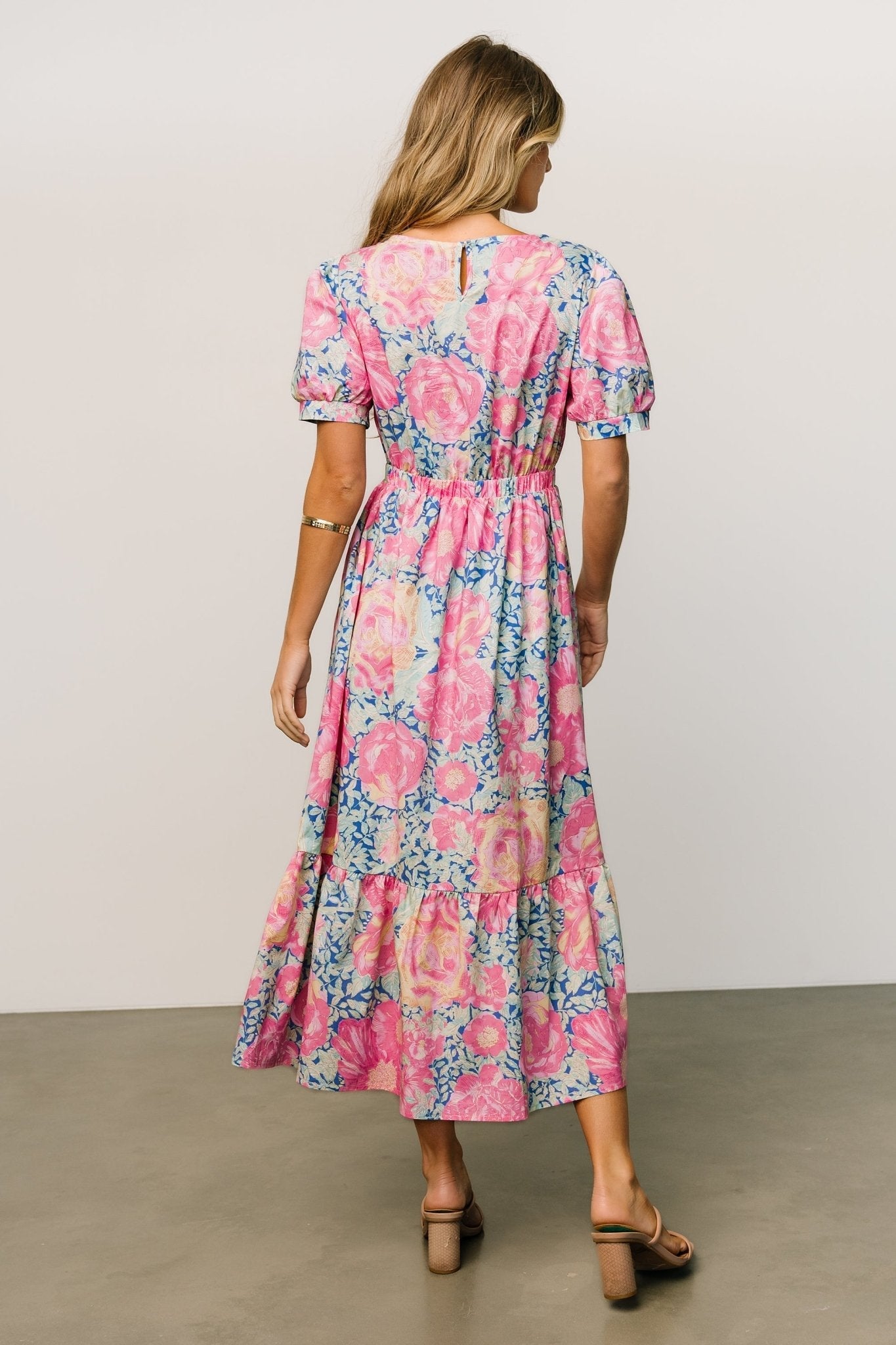 Myers Dress | Blue + Pink Floral