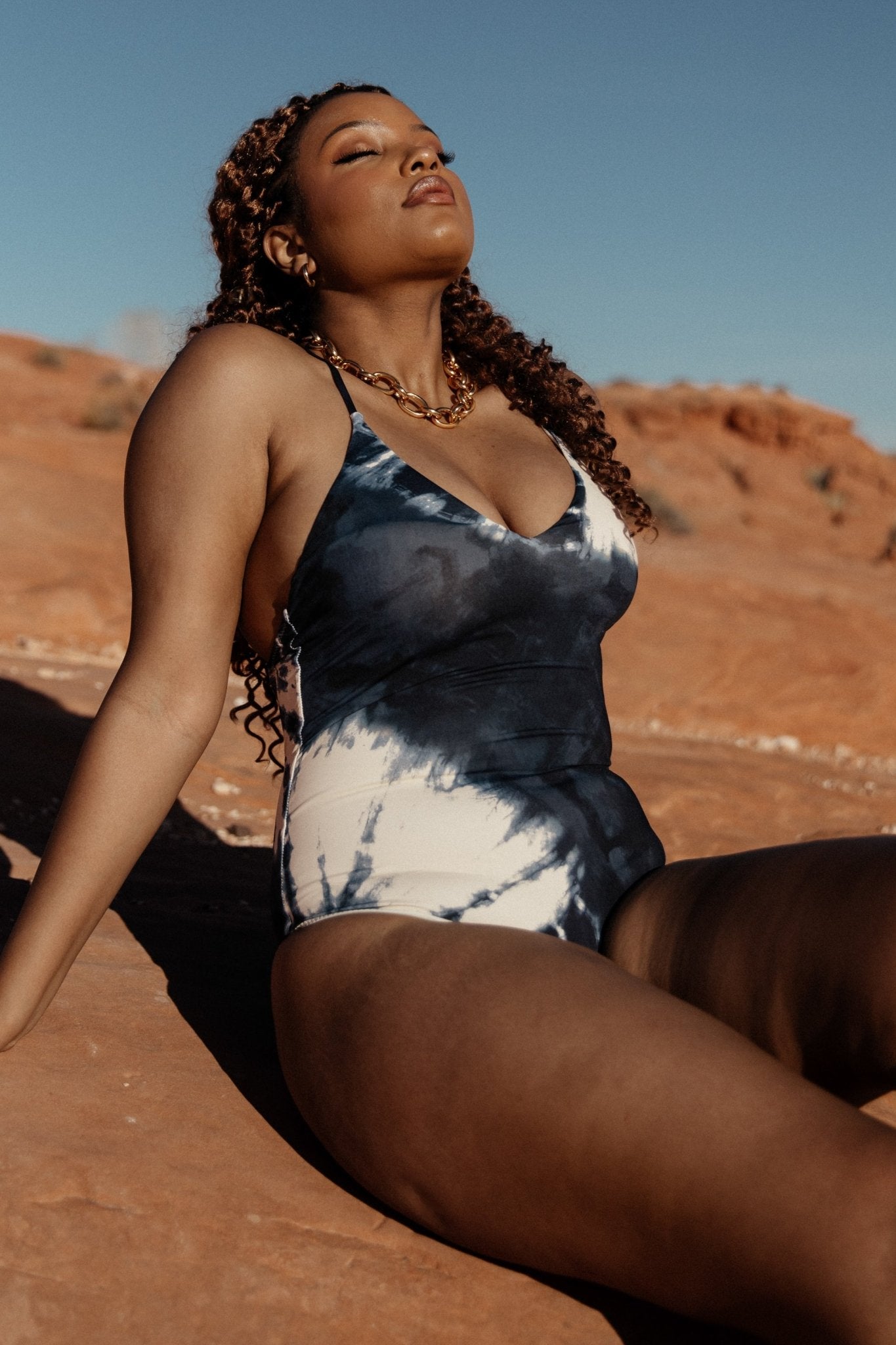 Mykonos One Piece | Blue Tie Dye